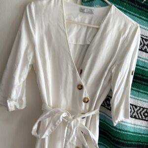 Zara trf medium white dress